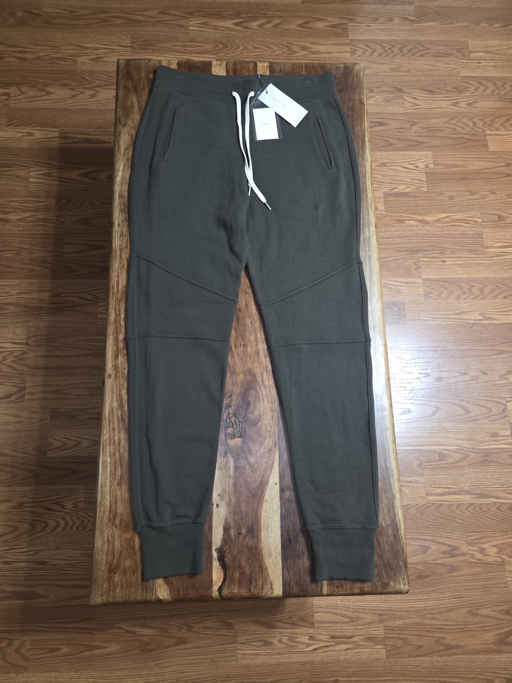 John Elliott Olive Ecobar Sweatpants with White Drawstrings. Size 2X-Large (5)
